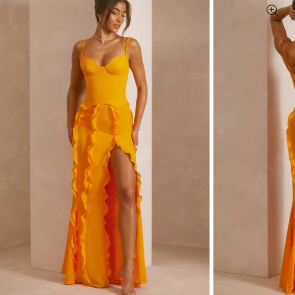 Oh Polly Dress Tangerine - Picture 3 of 9